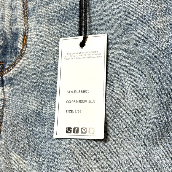 Judy Blue Bootcut Jeans Women 26 High Waist Western Boho Stretch Retro Artsy NWT - Picture 4 of 11